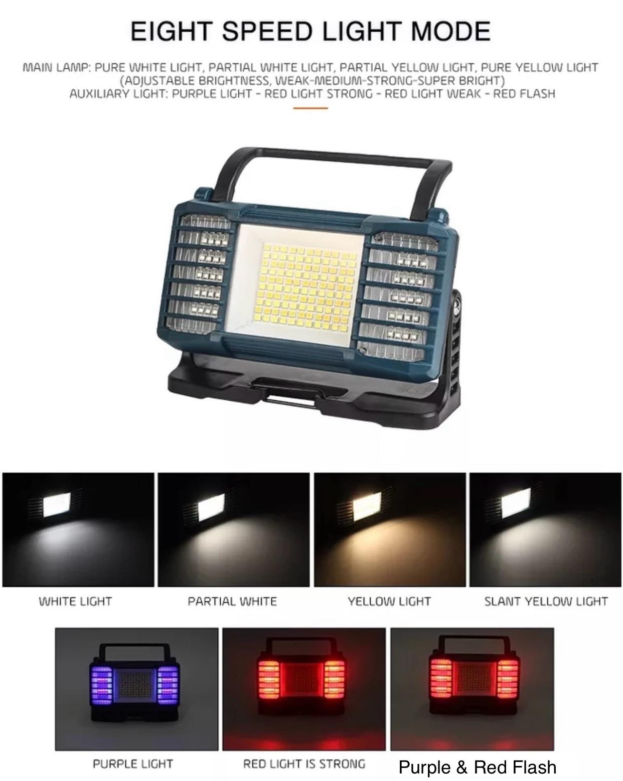 Multifunctional LED Work Light 4 Colour Temperature Change | W879-1