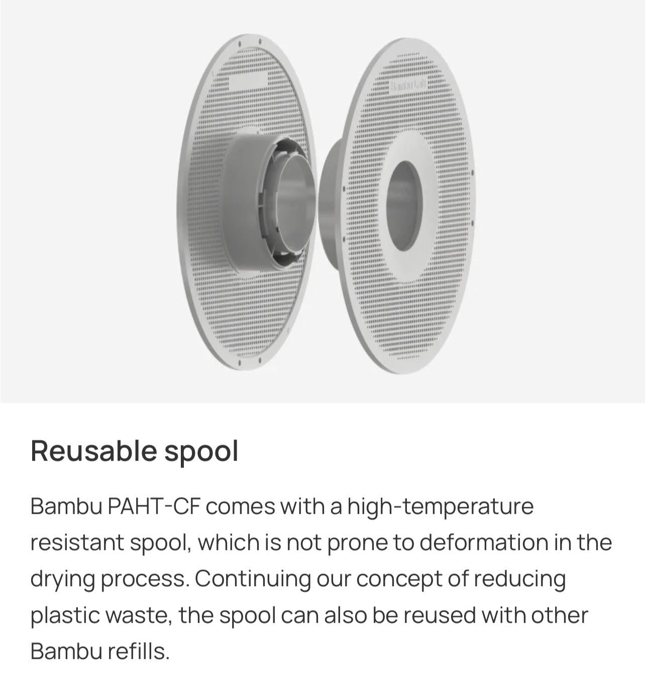 Bambu Lab PAHT-CF 3D Filament W/Spool | 1KG