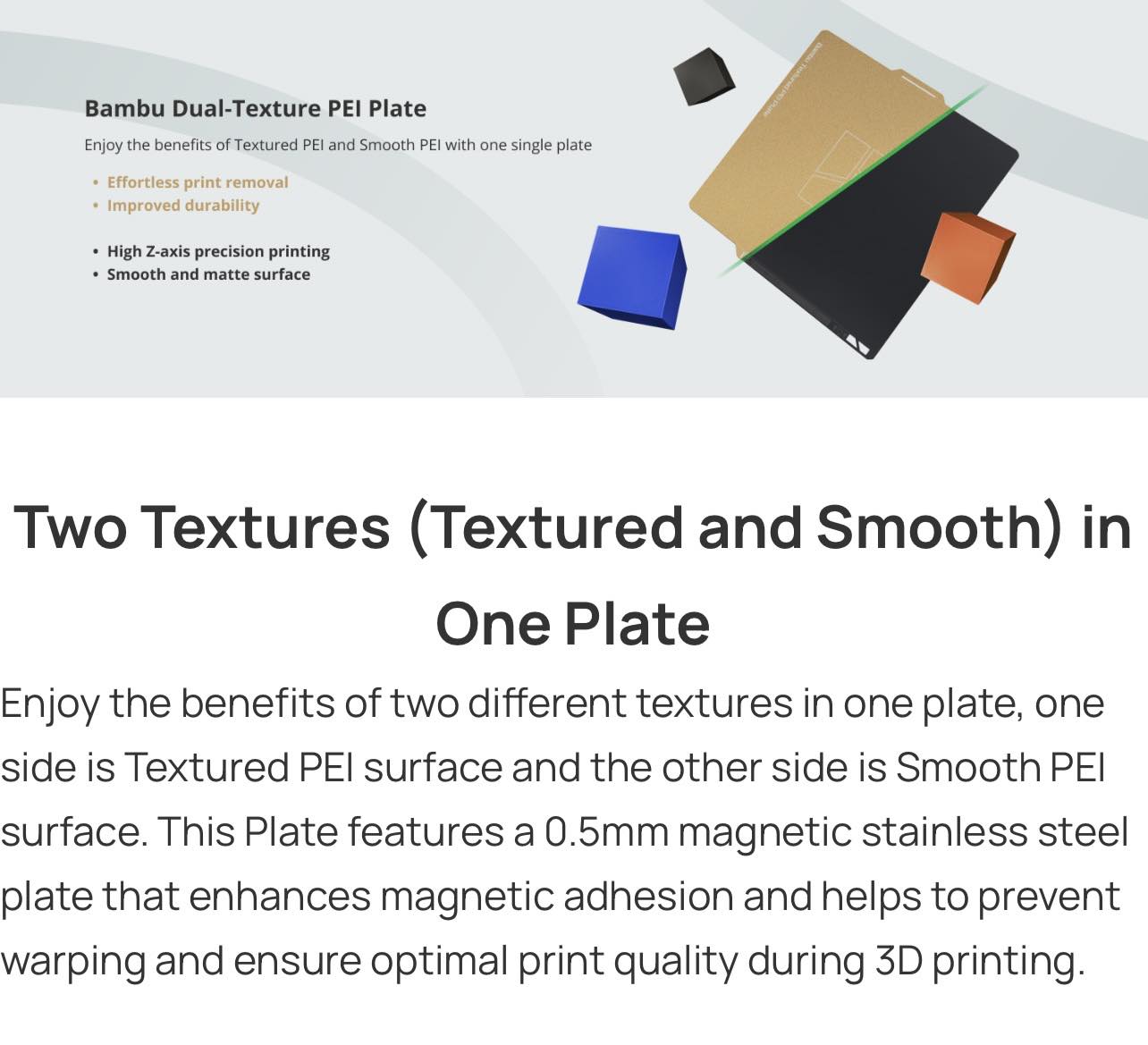 Bambu Lab Bambu Dual-Texture PEI Plate | A1 Mini