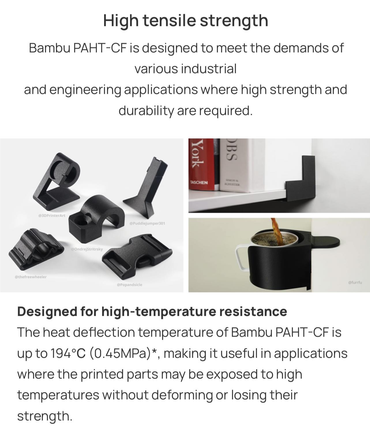 Bambu Lab PAHT-CF 3D Filament W/Spool | 1KG