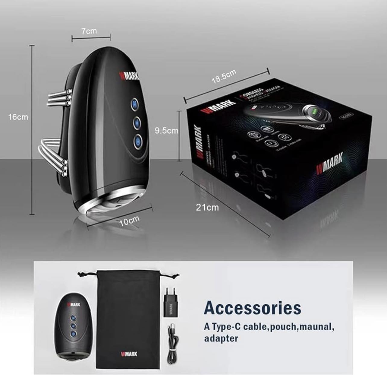 WMARK Pro Cordless Handheld Thermal Massager