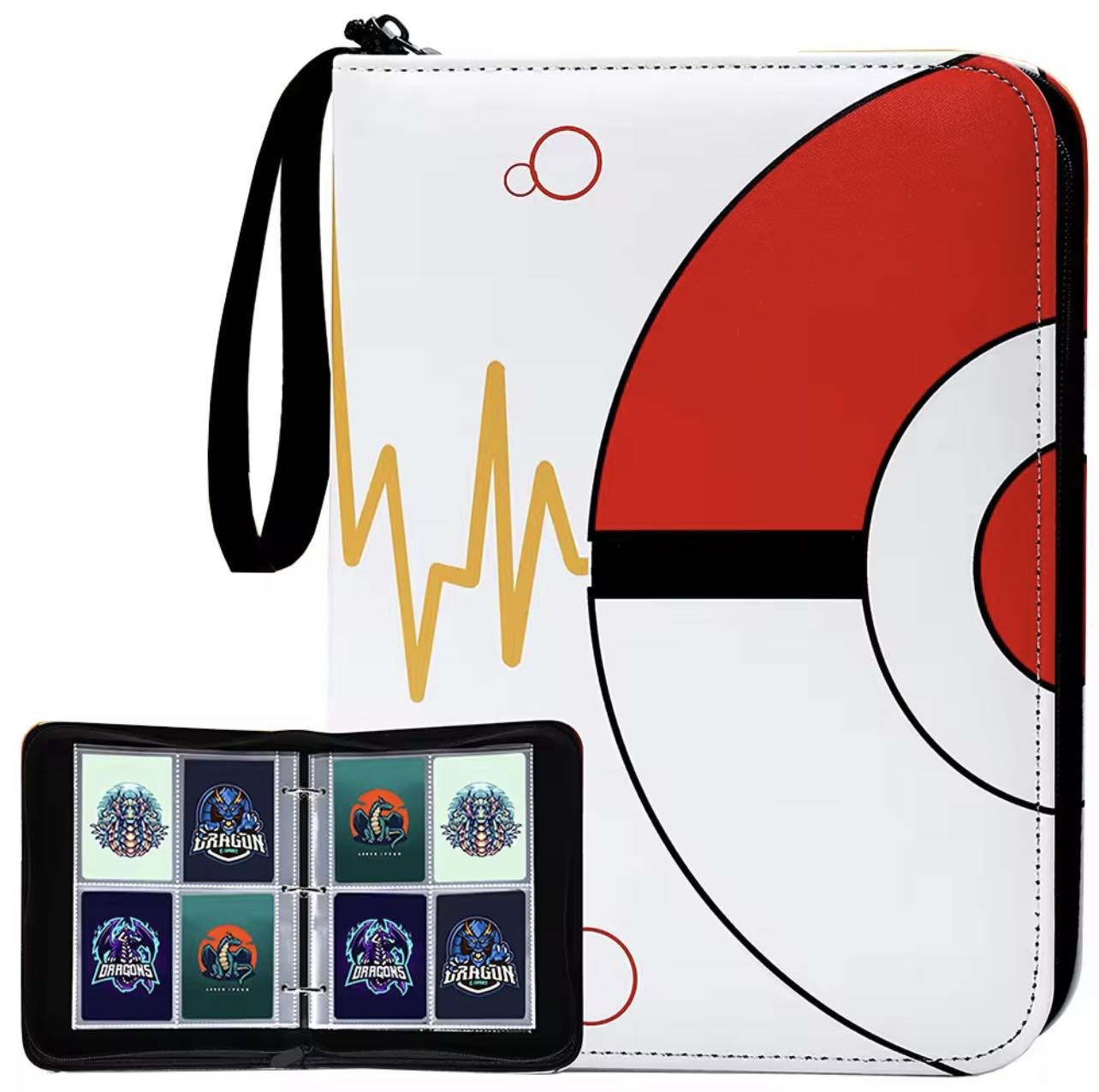 Pokémon Card Holder Binder 4 Pocket Zipper Card Album 400 Cards