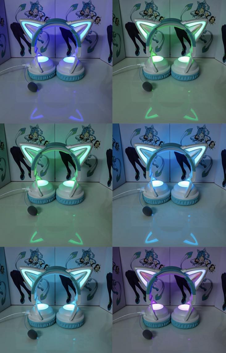 Specially Cat Ear Gaming Headphones BT+Wired