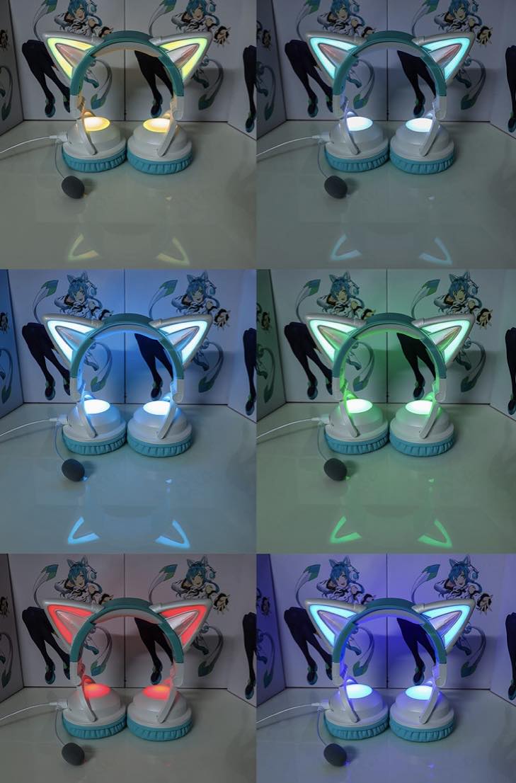 Specially Cat Ear Gaming Headphones BT+Wired