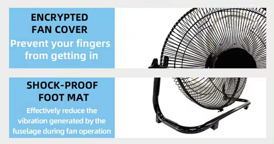 12” Portable Solar Rechargeable Fan W/Solar Panel & AC Charger