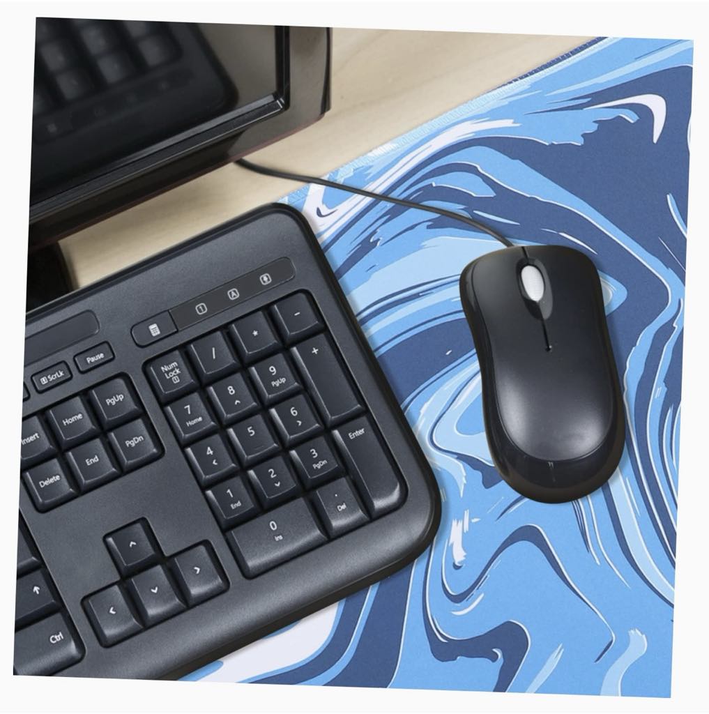 Marbled Design Gaming Mouse Pad Large Desk Pad