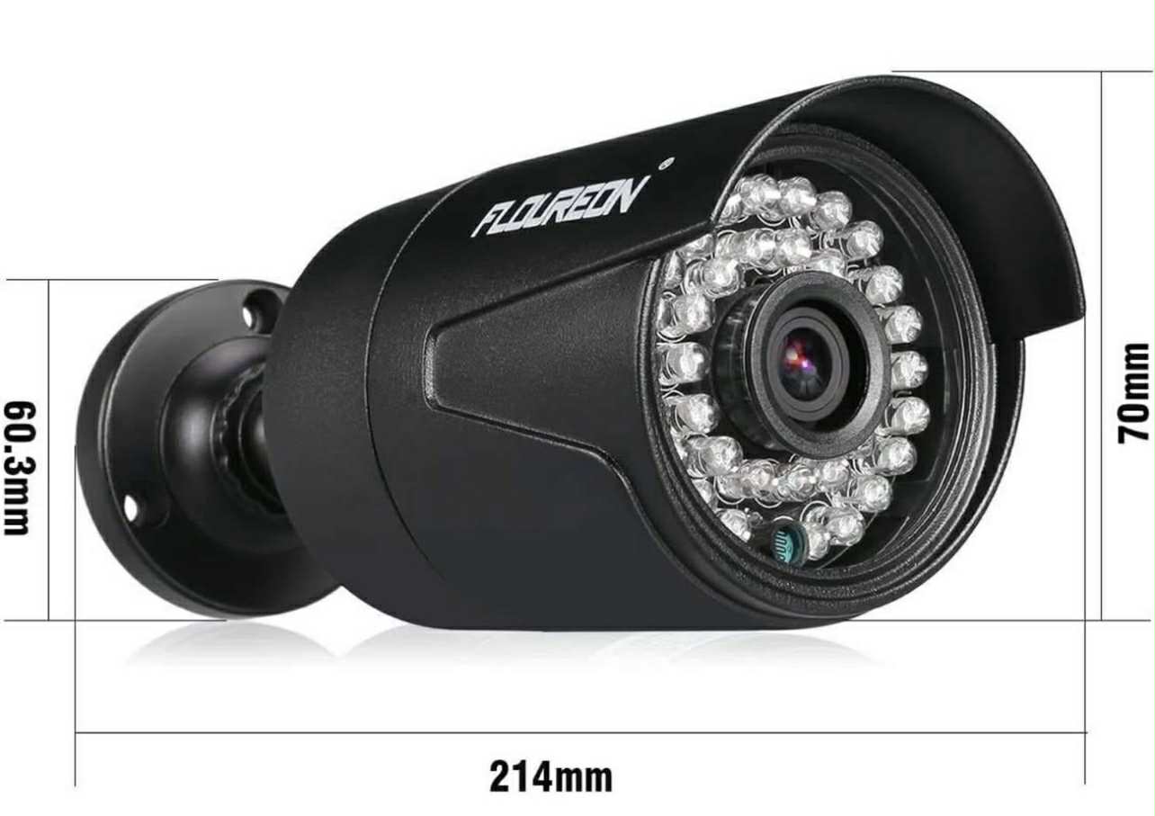 FLOUREON 8CH Security Surveillance DVR System + 4 Pack CCTV Camera W/1TB HDD