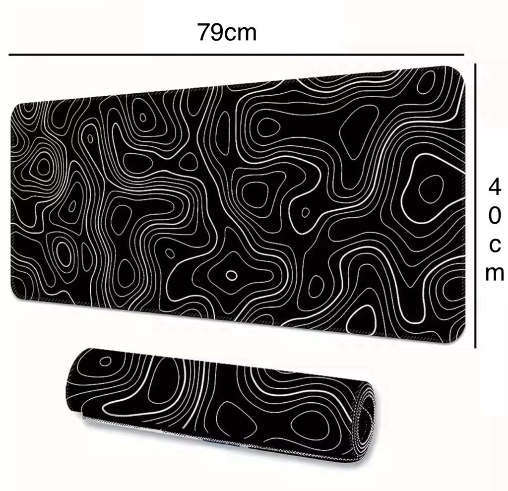 Topographic Large Gaming Mouse Pad Non-Slip Base