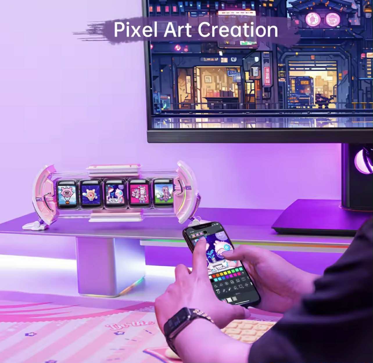 Divoom Times Gate Pixel Art Informative Display WiFi IPS