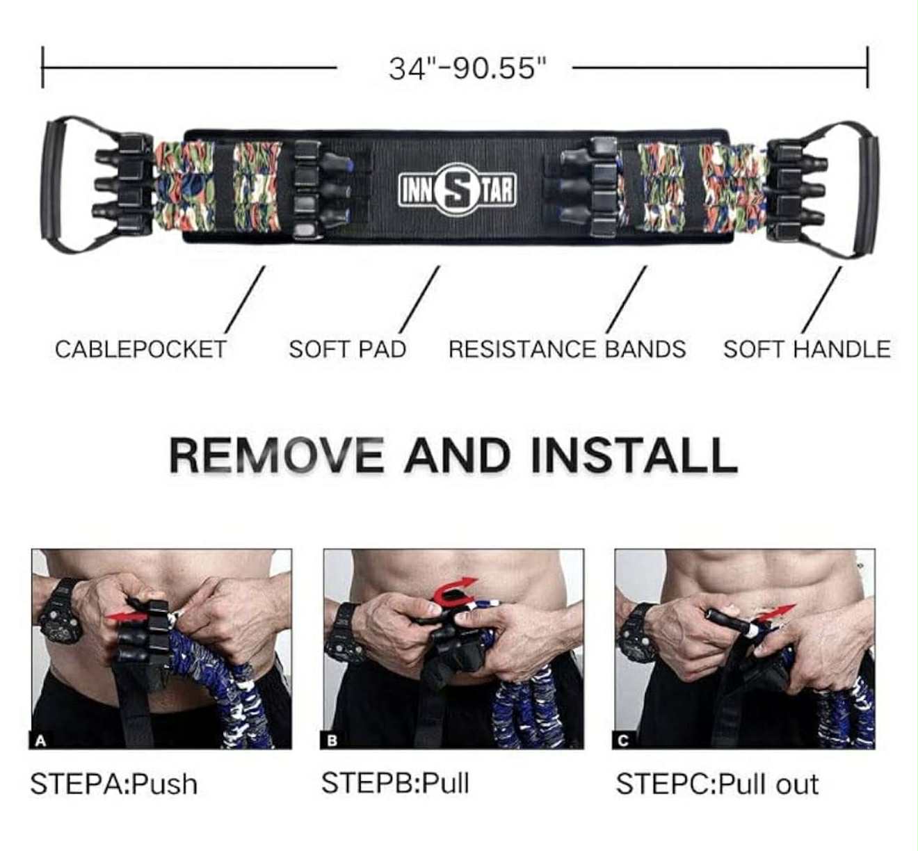INNSTAR Adjustable Bench Press Device | 120LBS