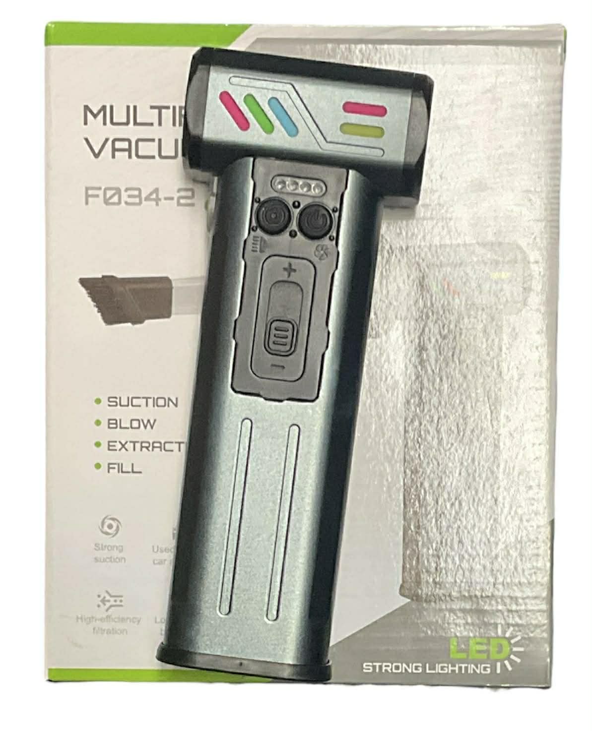 High-Speed Handheld Blower & Vacuum Kit W/LED Light | F034-2