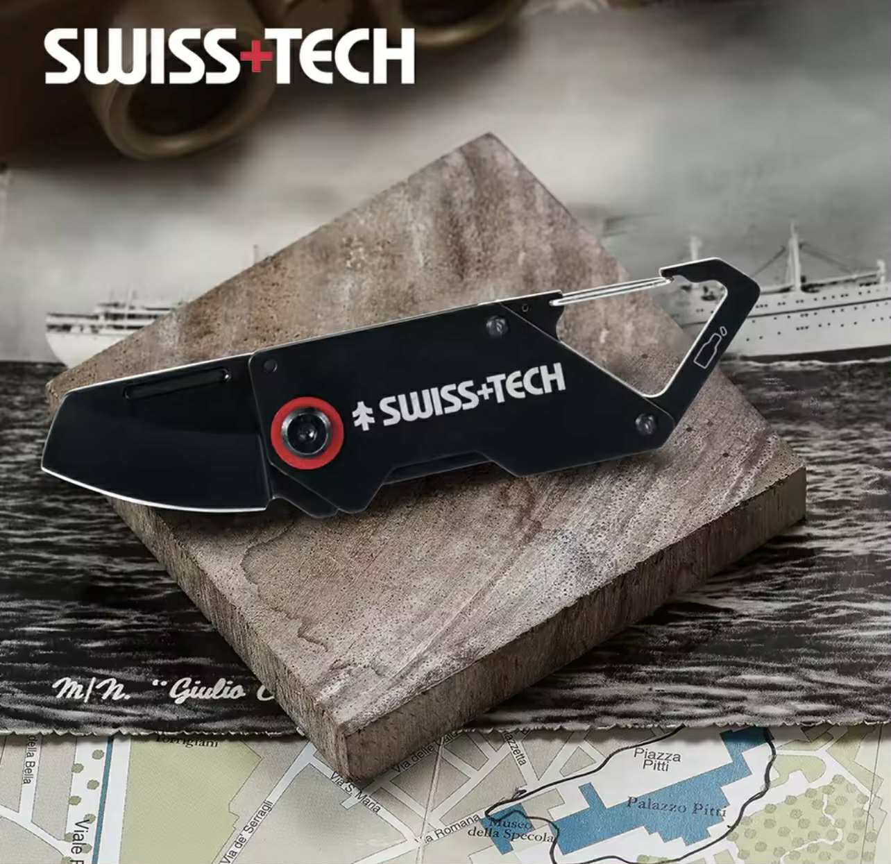 Swiss+Tech Folding Pocket Knife Keychain | ST014007