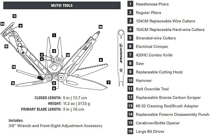 Leatherman MUT Multi-purpose pliers Multitool with Sheath