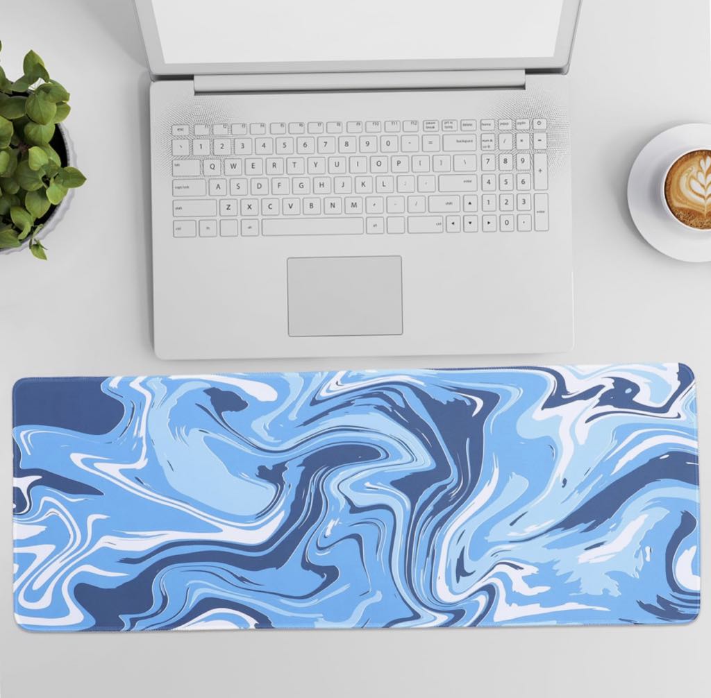 Marbled Design Gaming Mouse Pad Large Desk Pad