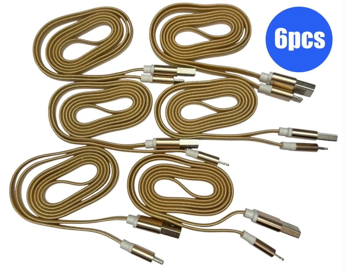 USB A to Lightning Flat Nylon Woven Charging Cable