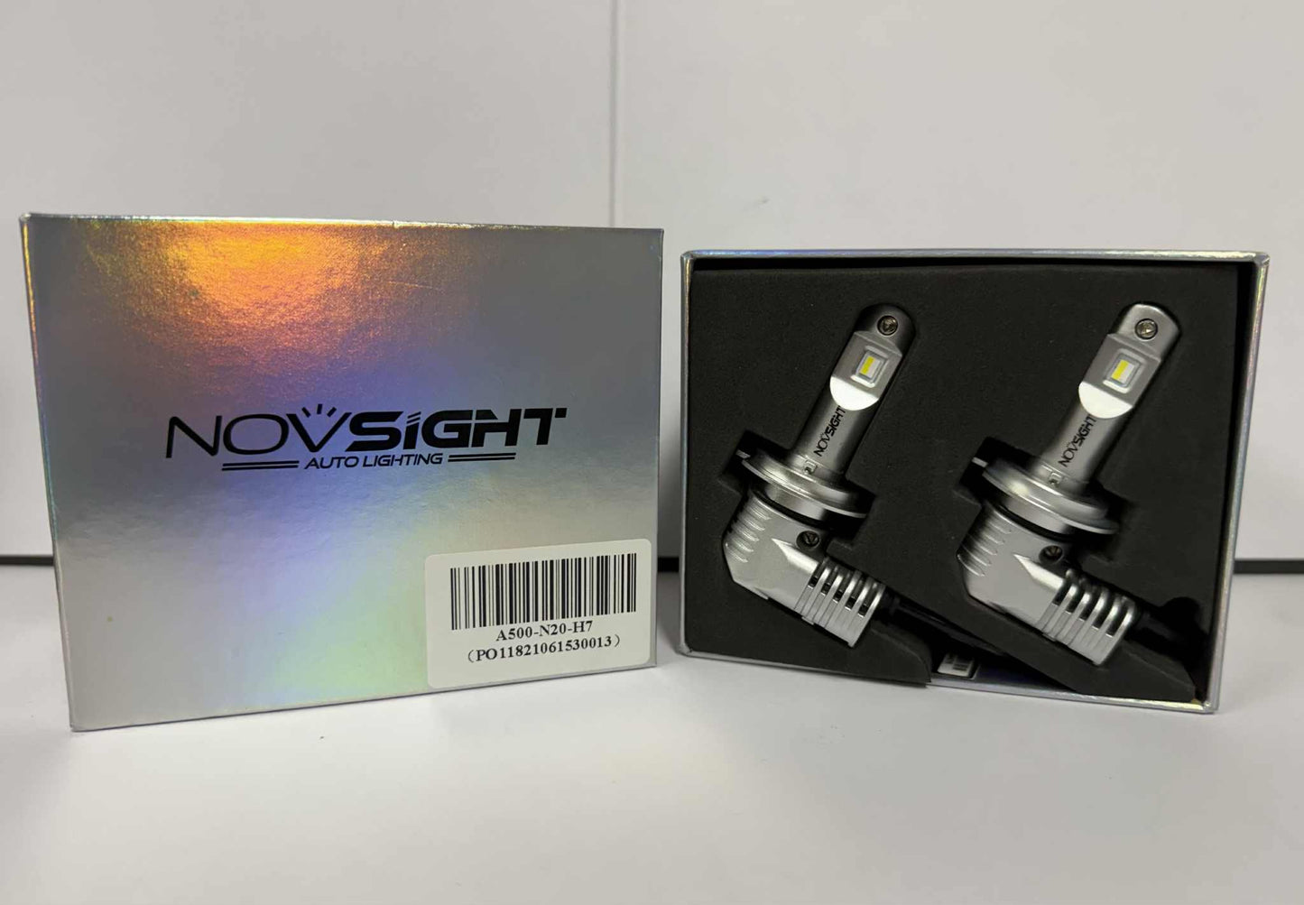 NOVSIGHT N20 H7S LED Headlight Globes Bulbs W/Fan