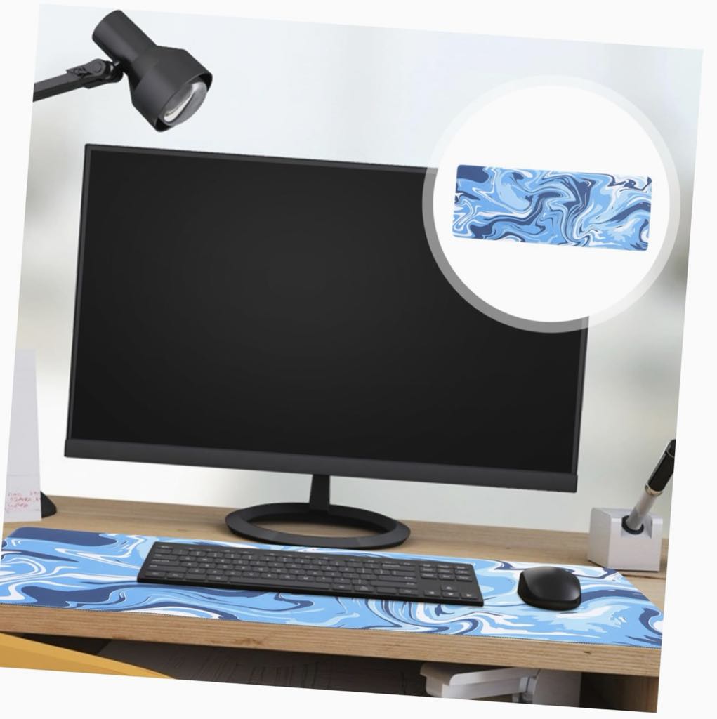 Marbled Design Gaming Mouse Pad Large Desk Pad