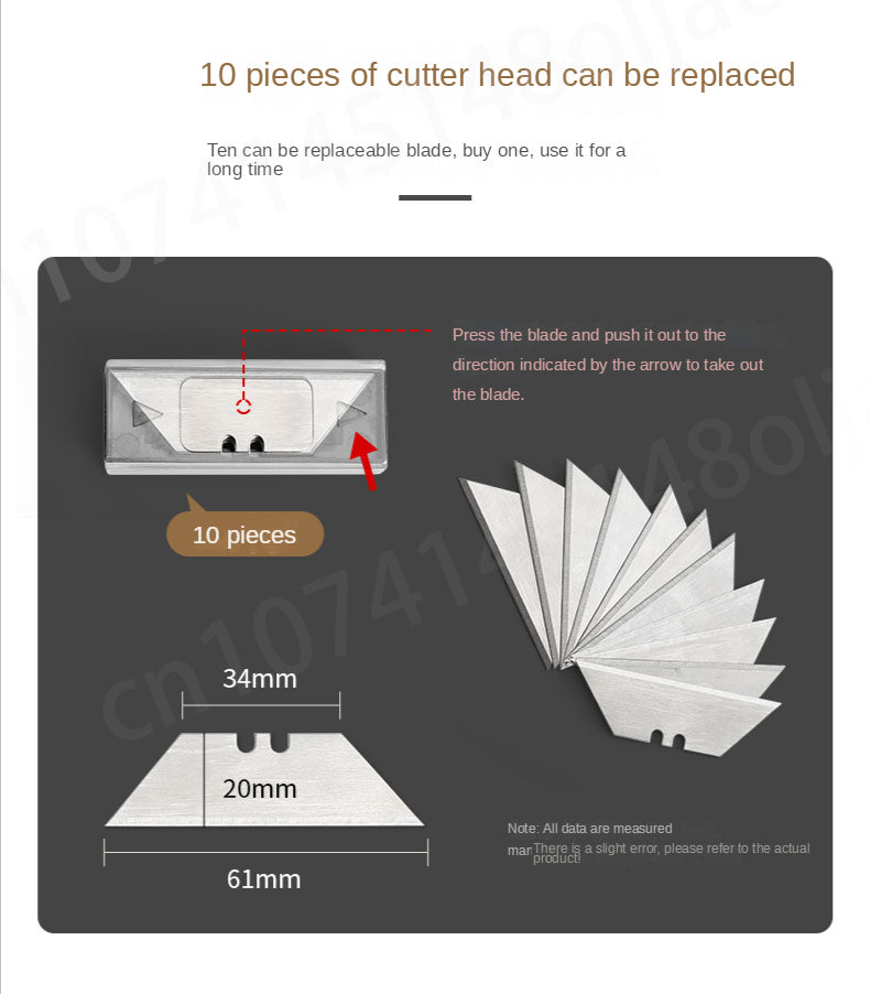 Swiss+Tech Folding Utility Knife Unpacking Express Knife Paper Knife Wallpaper Knife Small Cutting Blade