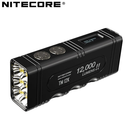 NITECORE TM12K Flashlight 12000 Lms HIGH Brightness Waterproof Hunting USB-C Rechargeable Tactical Torch Flashlight