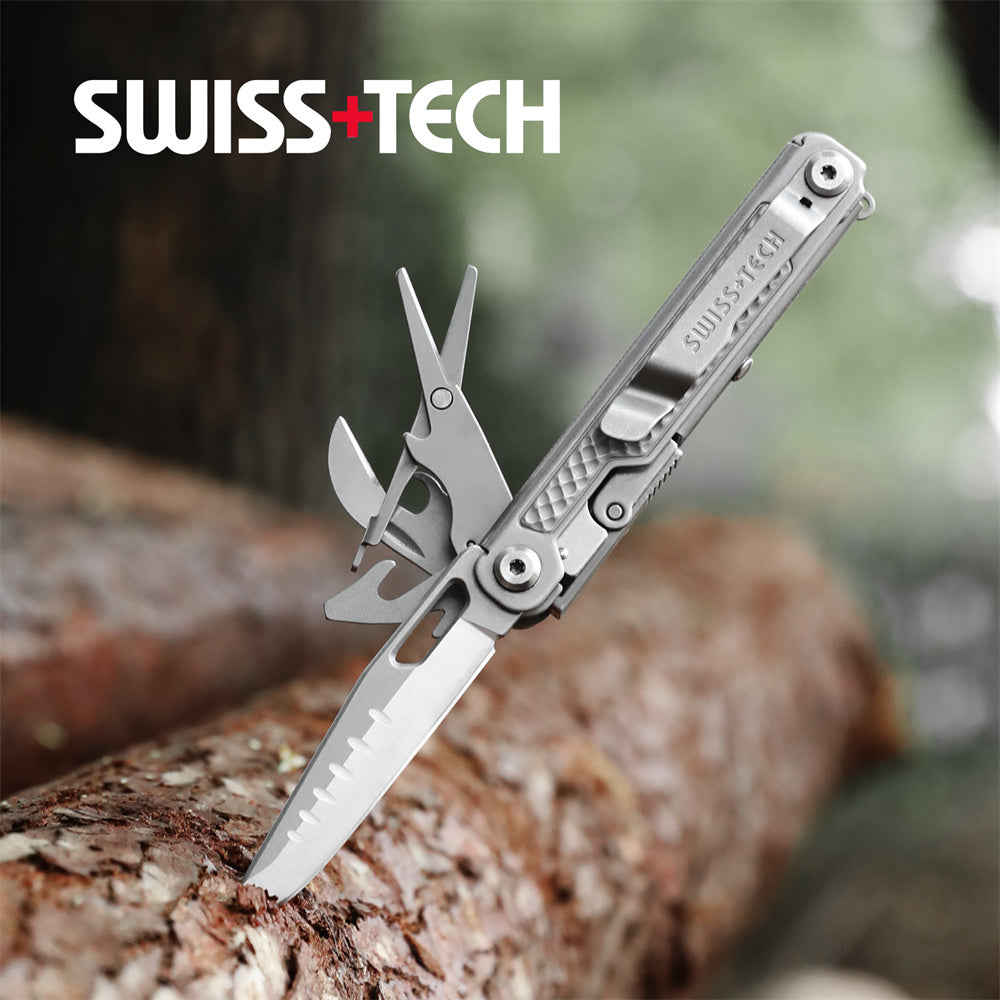SWISS TECH 11 in 1 Folding Multi Outdoor Pocket Mini Portable Tool
