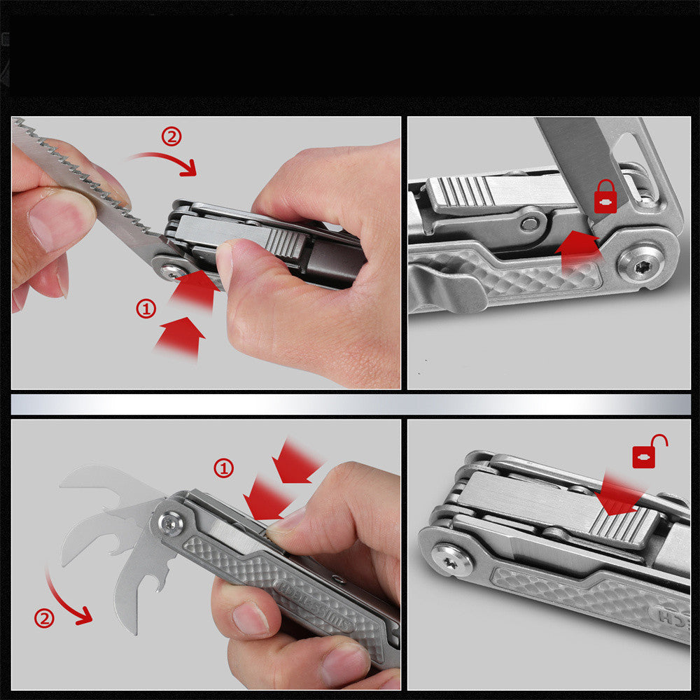 SWISS TECH 11 in 1 Folding Multi Outdoor Pocket Mini Portable Tool