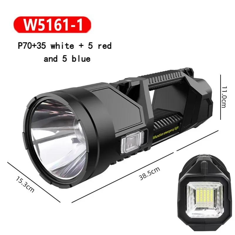 Powerful Torch Handheld LED Searchlight Tactical Lantern USB Rechargeable Camping Lights Outdoor Portable handy Hand Lamp