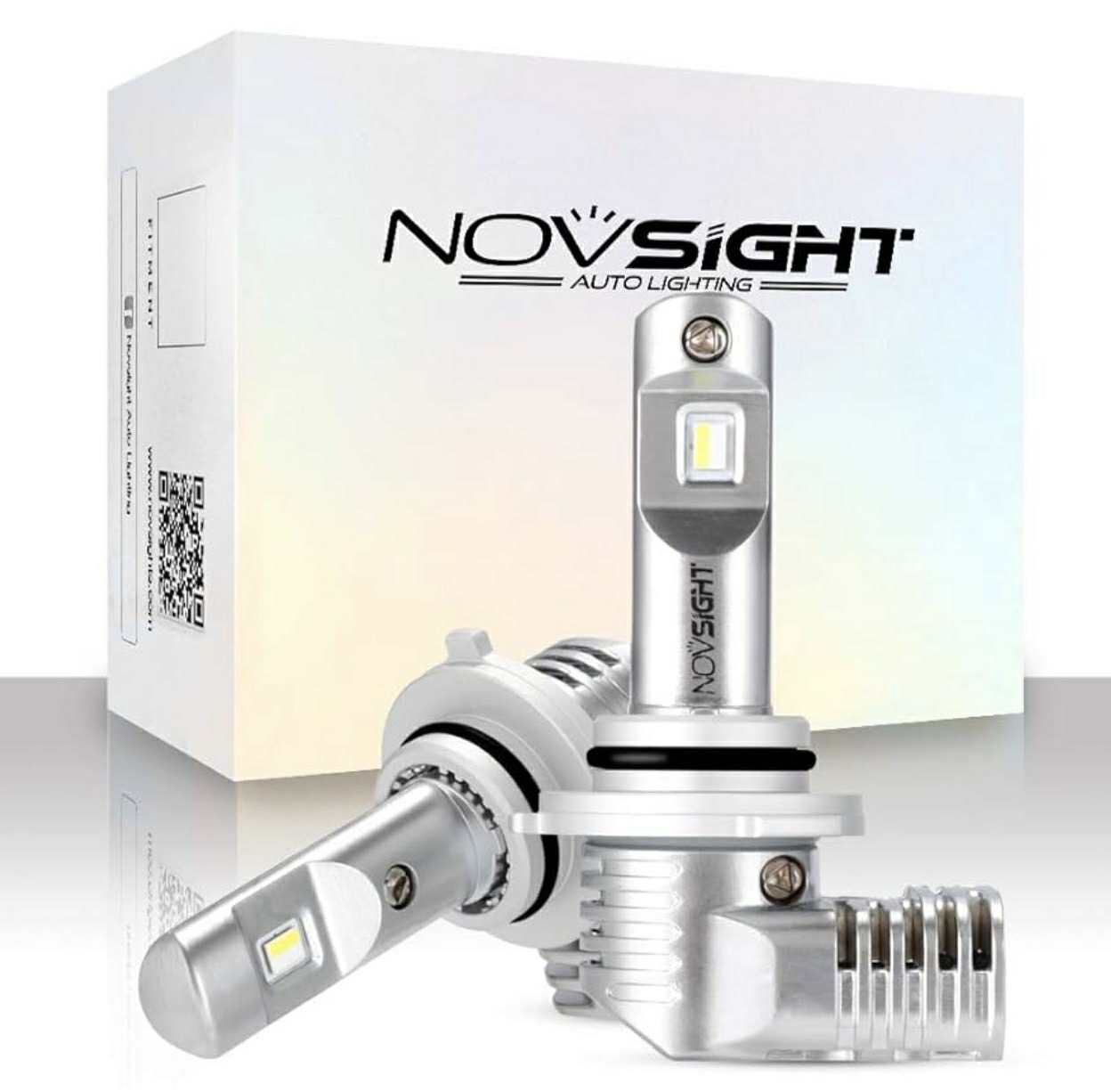 NOVSIGHT N20 H7S LED Headlight Globes Bulbs W/Fan