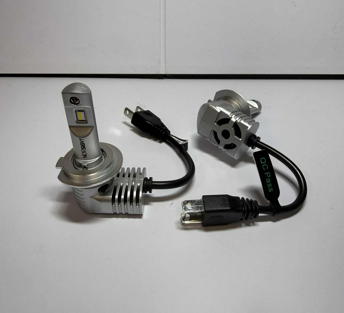 NOVSIGHT N20 H7S LED Headlight Globes Bulbs W/Fan