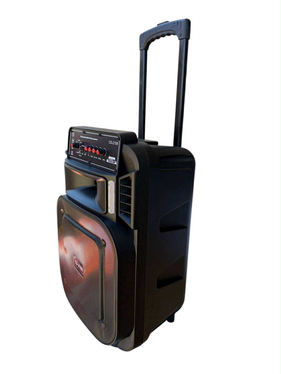 BT Trolley Speaker Karaoke 12” W/Wireless Mic & Remote | CS-2106