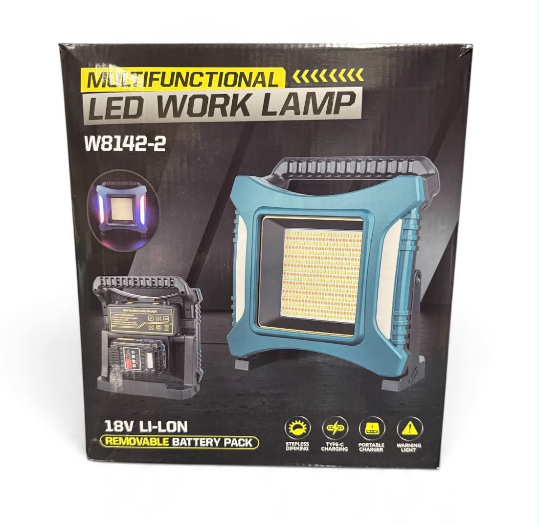 Portable LED Work Lamp W/Battery | 18V Makita Battery | W8142-3