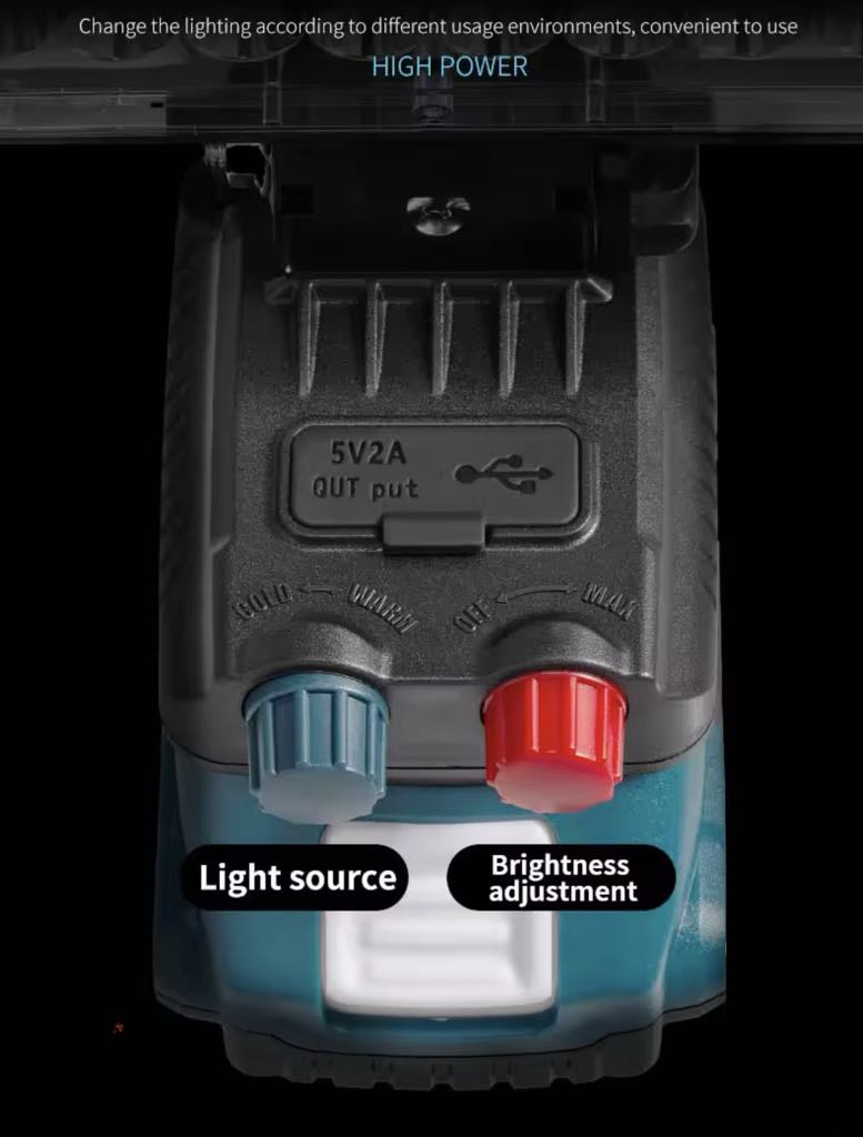 18V Makita Battery Adapter Flood Light W/Battery