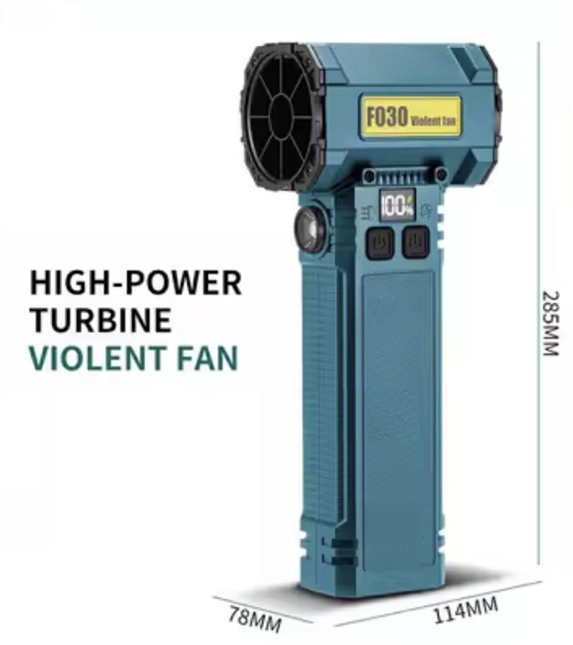 F030 Violent Fan Dual Blow-Suction W/Light+2*Attachments