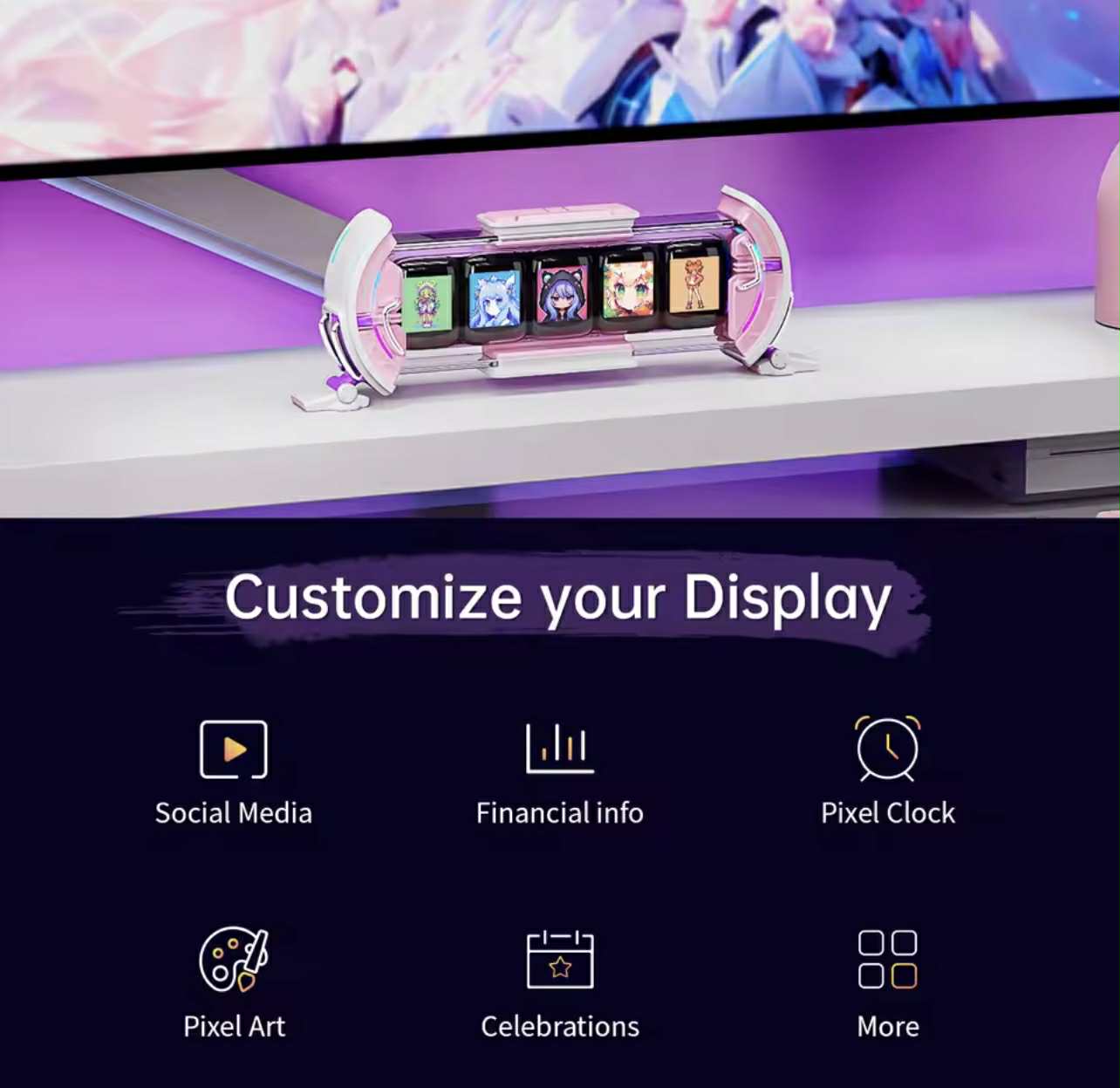 Divoom Times Gate Pixel Art Informative Display WiFi IPS