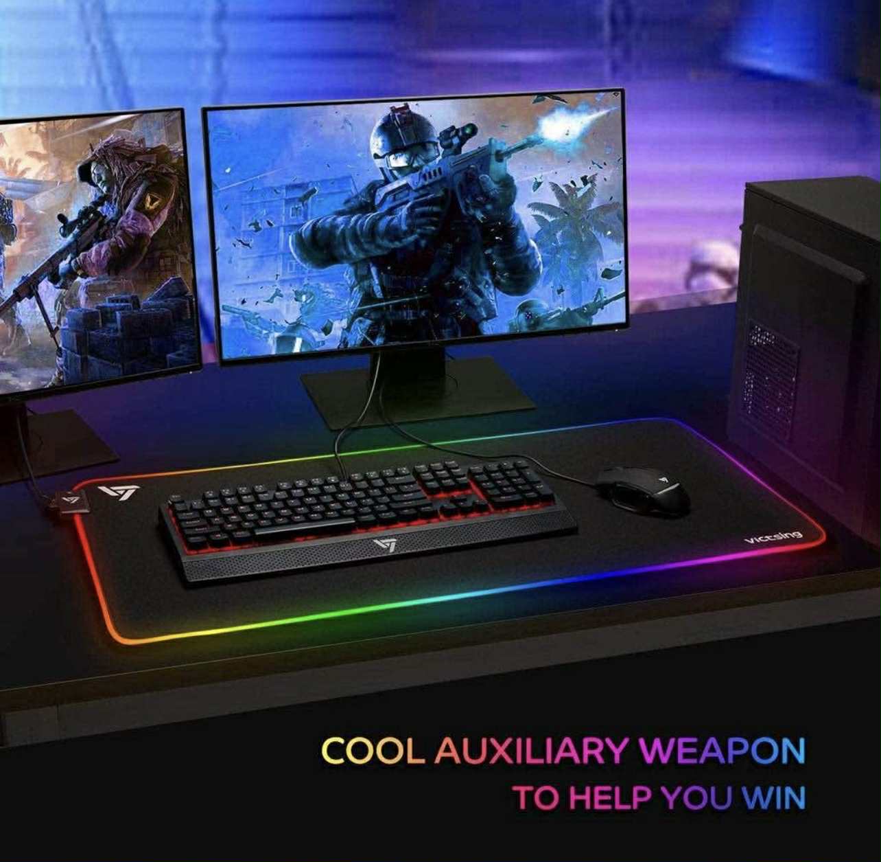 Victsing PC247A LED RGB Gaming Mouse Pad XL | 80x40cm