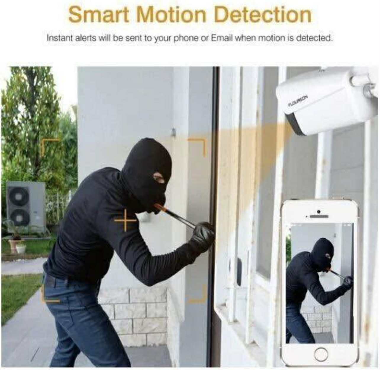 FLOUREON WIFI CCTV Security Camera System NVR + 4Pcs 3MP Wireless Camera