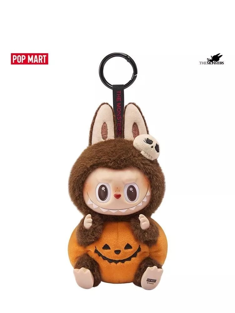 POPMART The Monsters Labubu Happy Halloween Party Sitting Pumpkin Vinyle Plush Pendant