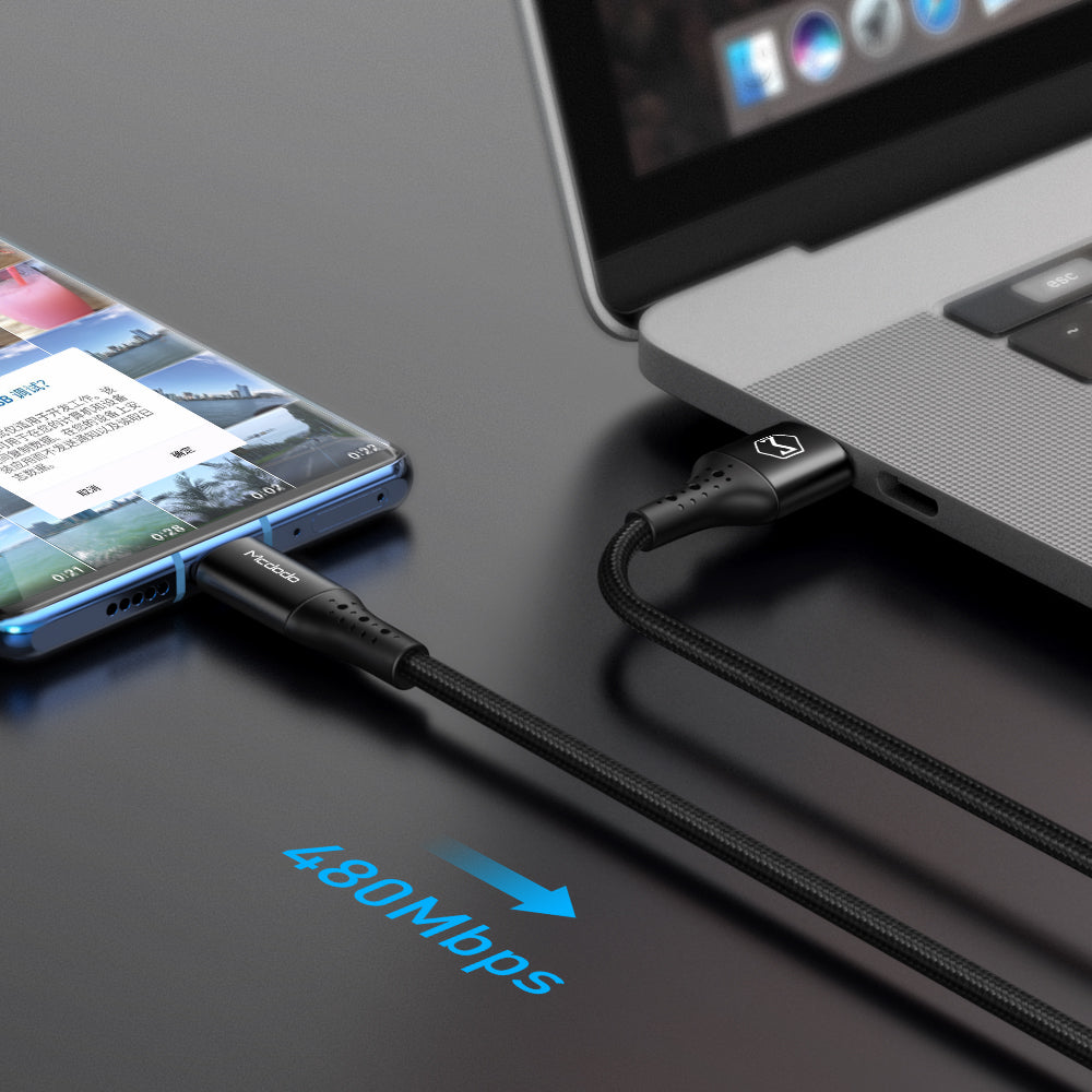 McDodo Fast Nylon Braided USB Type C Reversible Charging Sync Cable Cord