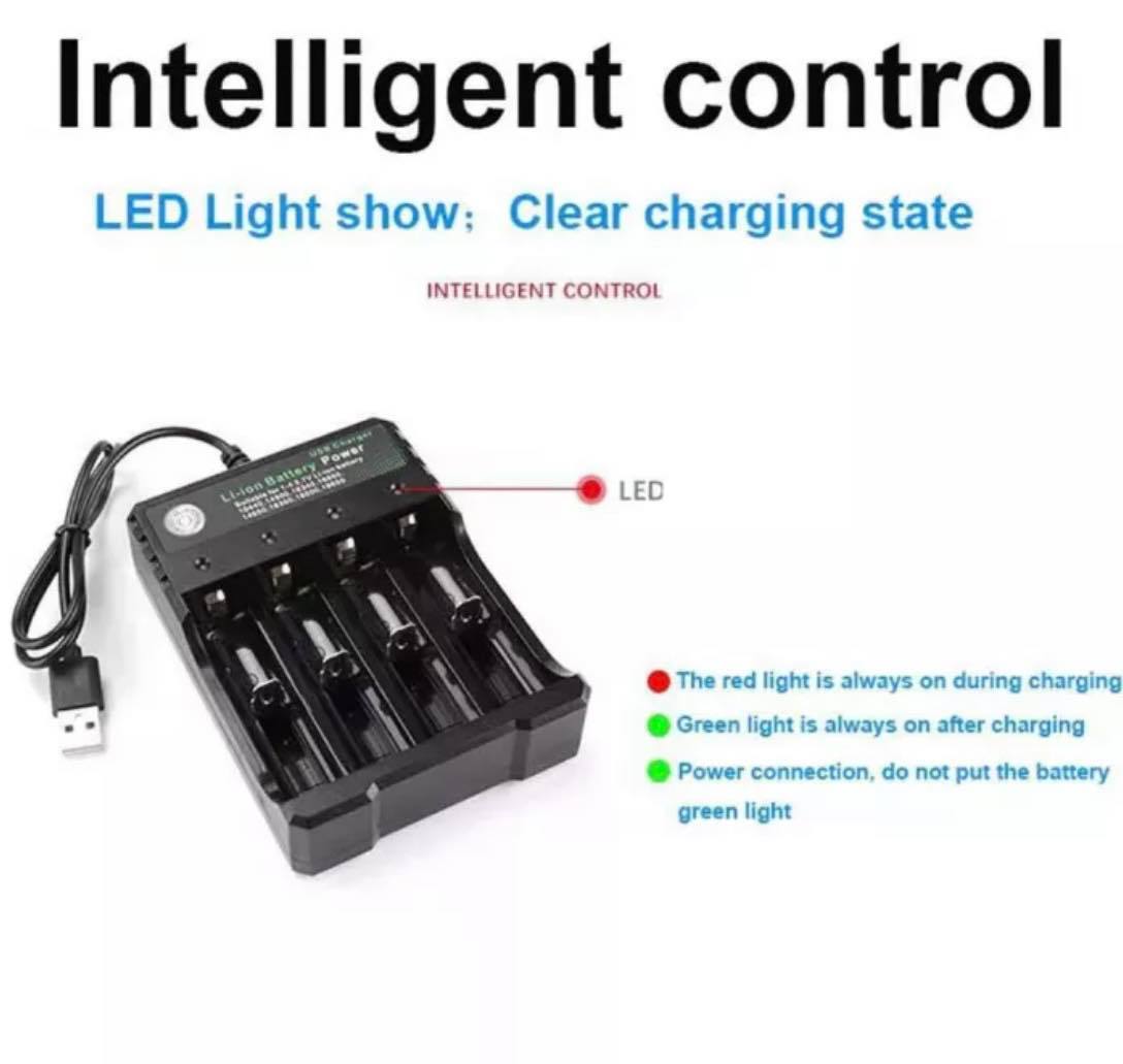 4 Slots Universal 3.7V 18650 Li-ion Battery USB Charger | MS-5D84A