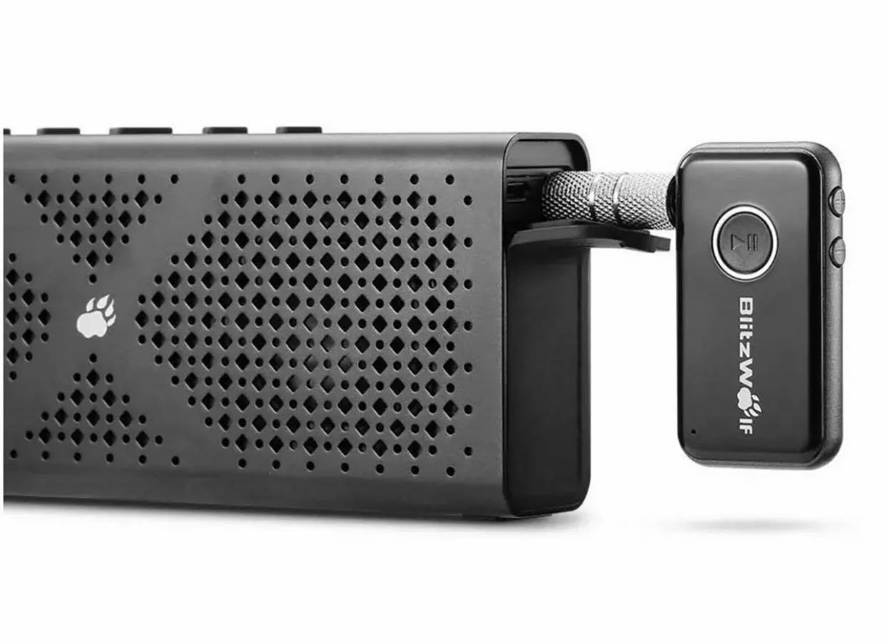 BlitzWolf BW-BR1 Bluetooth Car Handsfree 3.5mm AUX Music Audio Receiver Adapter