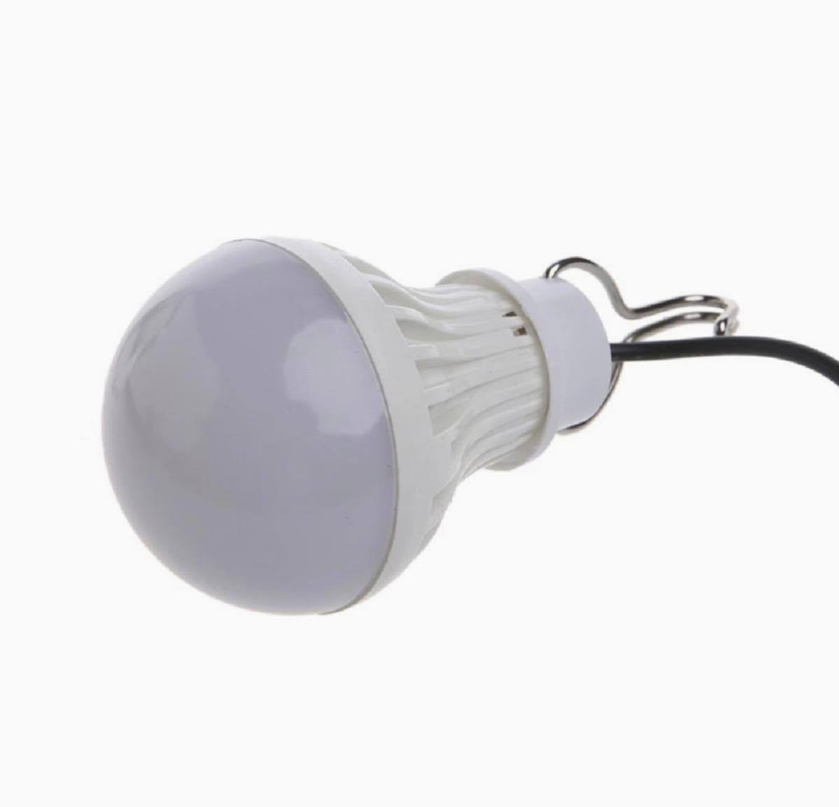 USB 5W 10LED Bulb Light W/On-Off Switch or Controller & Hook