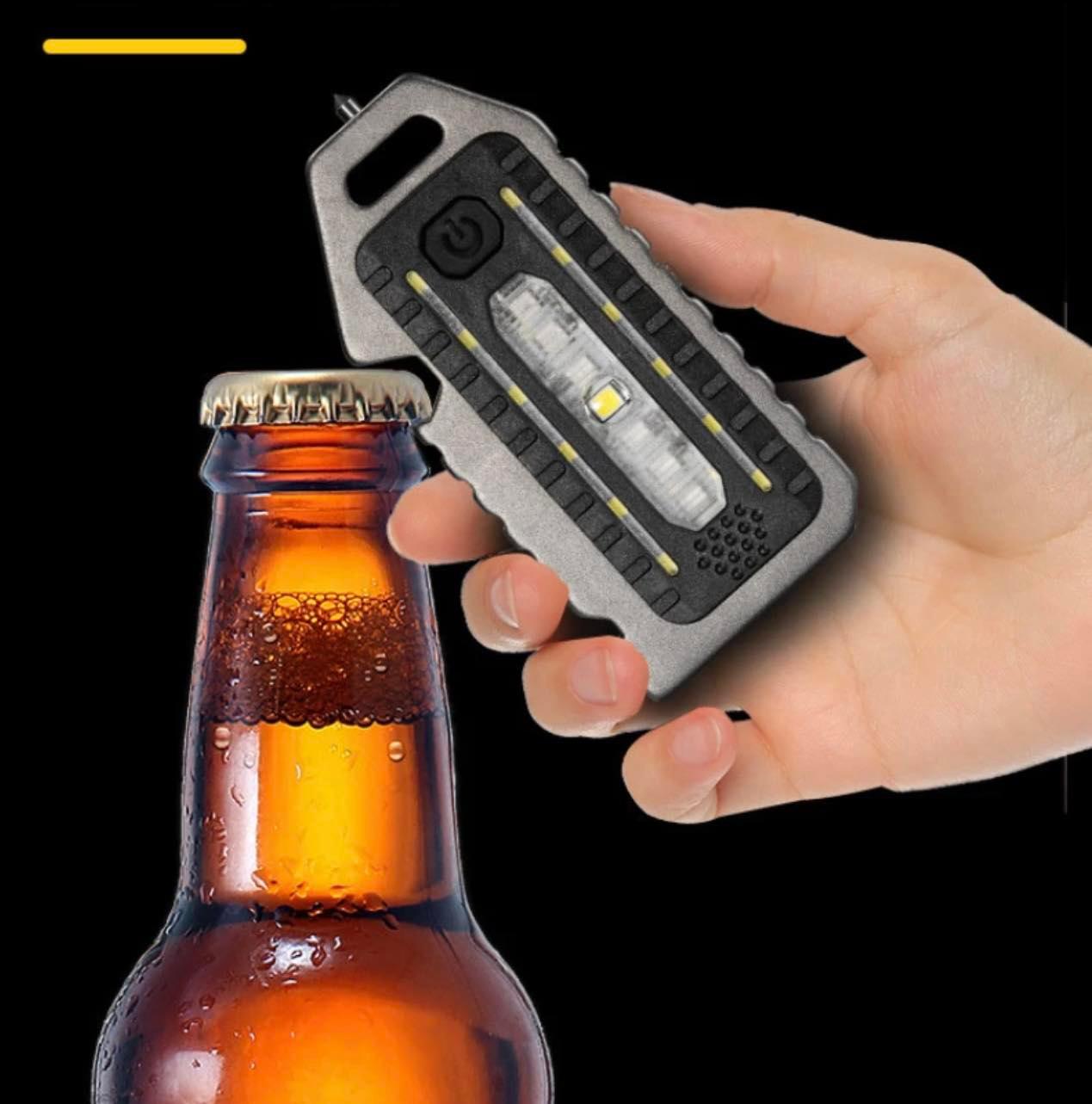 Lanyard COB Rechargeable Keychain Light W/Bottle Opener/Whistle/Window Breaker/Magnet | W5135-W5136