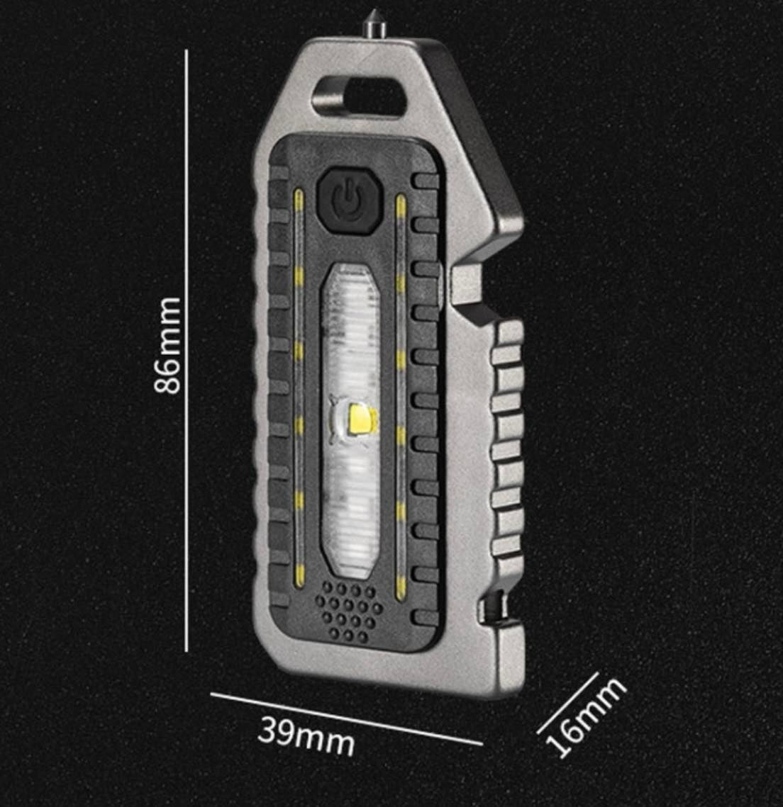 Lanyard COB Rechargeable Keychain Light W/Bottle Opener/Whistle/Window Breaker/Magnet | W5135-W5136