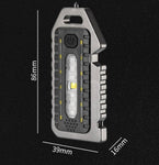 Lanyard COB Rechargeable Keychain Light W/Bottle Opener/Whistle/Window Breaker/Magnet | W5135-W5136