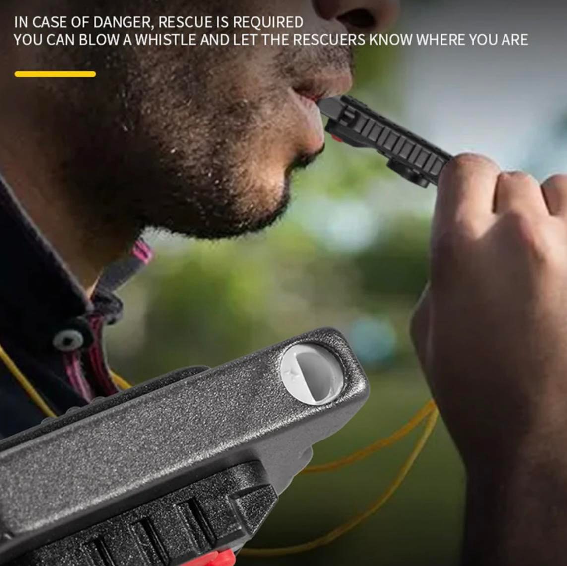 Lanyard COB Rechargeable Keychain Light W/Bottle Opener/Whistle/Window Breaker/Magnet | W5135-W5136