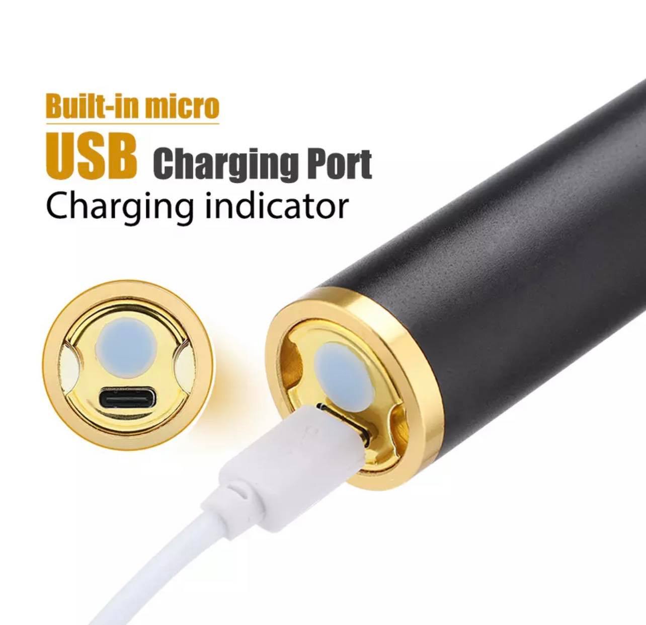 Electric Mini Shaver Rotary Cordless Beard Trimmer Washable USE Rechargeable | Black/Silver