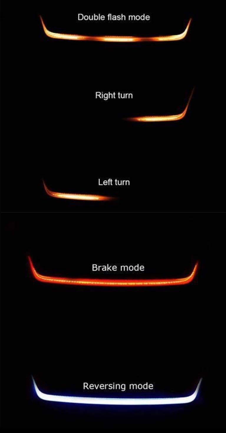 47" LED Car Rear Trunk Tailgate Strip Light Brake Drive Turn Signal Flow Lamp | 2 Model