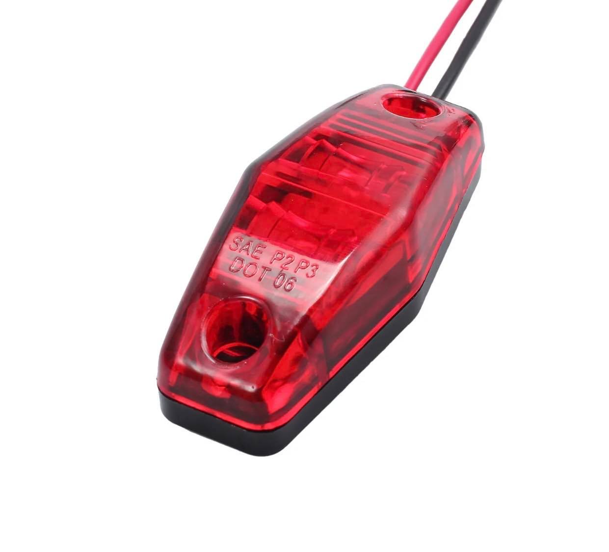 2 LED Side Marker Light Lamp RV Truck Trailer Caravan 12V-24V | Amber or Red | E4
