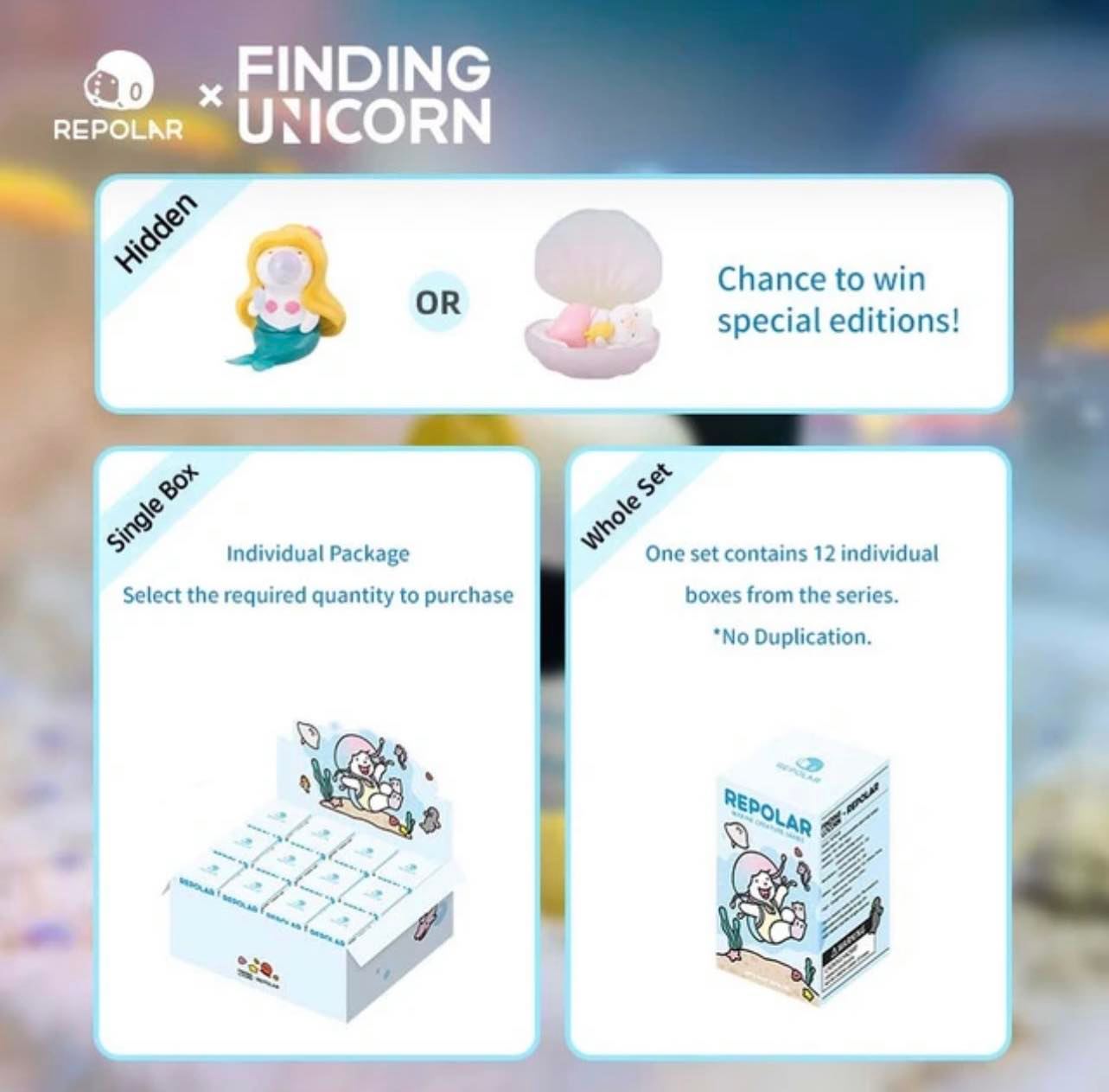 F.Un x REPOLAR - Marine Creature Series Blind Box Set | 12pcs/Box