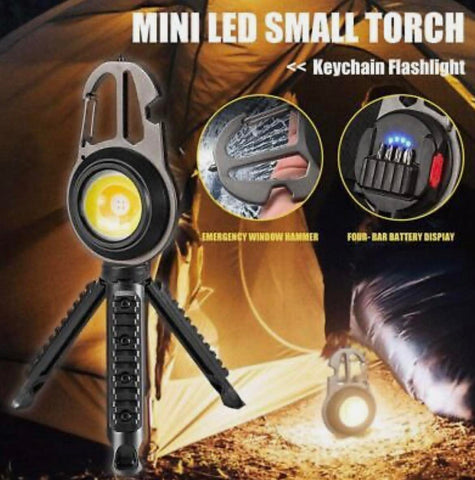 Mini COB Keychain Light W/4in1 Screwdriver & 7in1 Wrench | 2 Styles | Optional Tripod