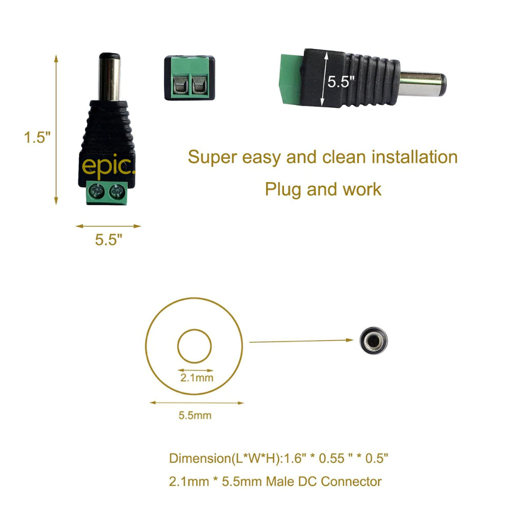 Universal DC Plug Male/Female